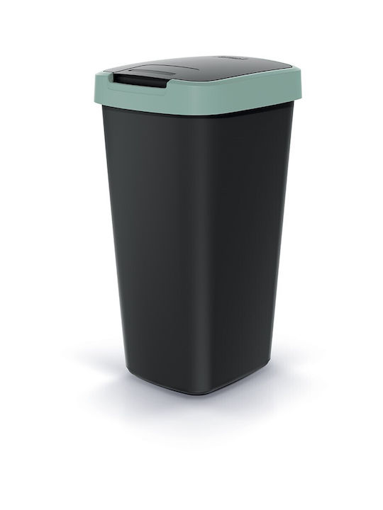 Keden Compacta Q Plastic Waste Bin 25lt Green / Black