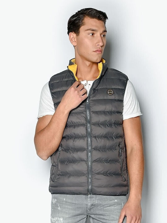 Brokers Jeans Sleeveless Jacket Puffer Anthraci...