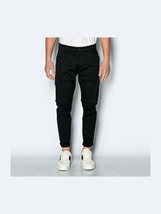 Brokers Jeans Hose Cargo Elastisch Schwarz