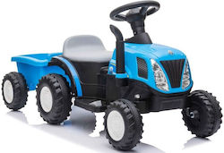 Kids Electric Ride On Tractor with Trailer Holland T7 Blue