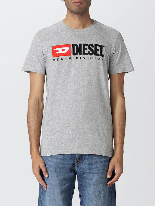Diesel Tricou pentru bărbați cu mâneci scurte Gri