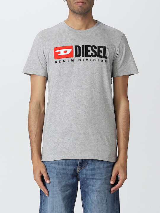 Diesel T-shirt Bărbătesc cu Mânecă Scurtă Gri