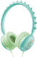 Y19 Жични On Ear Слушалки Cute Cartoon Green