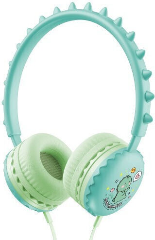 Y19 Жични On Ear Слушалки Cute Cartoon Green