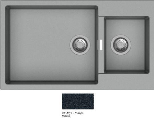 Macart Optimus N-200 Ένθετος Αριστερός από Συνθετικό Γρανίτη Μ86xΠ50cm