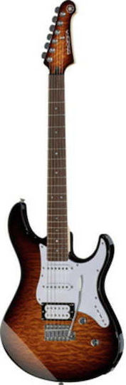 Yamaha Pacifica 212V QM TBS Electric Guitar Stratocaster with HSS Pickup Configuration Sunburst