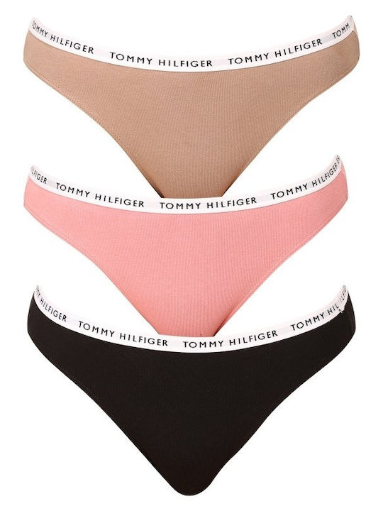Tommy Hilfiger Βαμβακερά Women's Slip 3Pack Pin...