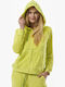 071317 Women's Sweatshirt Jacket Hooded Lime