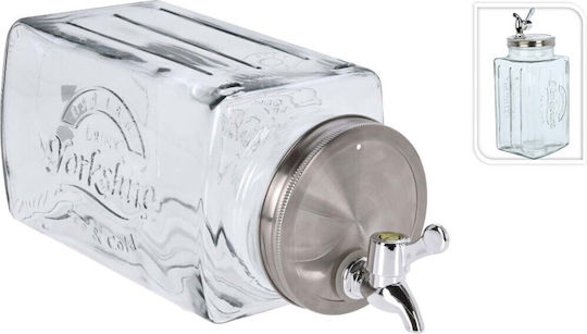 Koopman Glass Vase Beverage Dispenser with Spigot Yorkshire 3lt