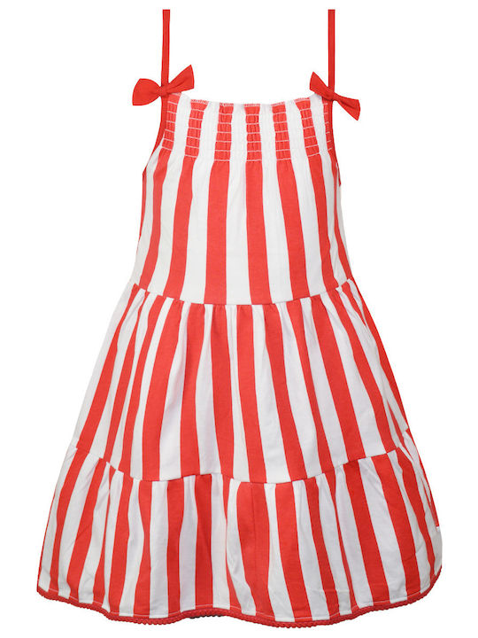 Energiers Children's Dress Sleeveless Striped Red