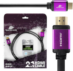 Spacetronik Spacetronik SH-SPR075 HDMI 2.1 HDMI male - HDMI male 7.5m Μαύρο Spacetronik Spacetronik SH-SPR075 HDMI 2.1 HDMI male - HDMI male 7.5m Μαύρο
