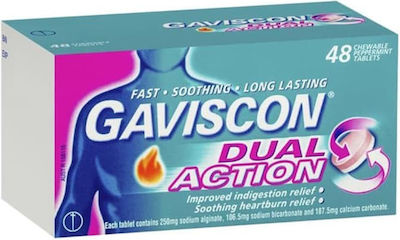 Gaviscon Dual Action 48 chewable tabs