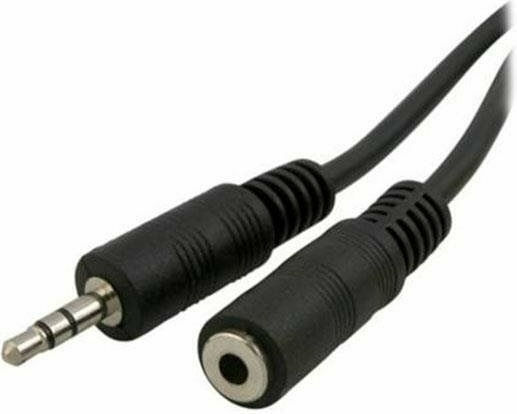 KAL Electronics Καλώδιο Ήχου 3.5mm male - 3.5mm female Μαύρο 1.5m με Επίχρυσους Ακροδέκτες 30178