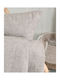 Rythmos Rythmos Zweisitzer-Sofa Überwurf 2 Seiten Jacquard 180x240cm Ecru