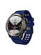 NX9 50mm Smartwatch με Παλμογράφο (Μαύρη Κάσα / Μπλε Λουρί Σιλικόνης)