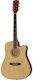 Harley Benton Semi-Acoustic Guitar D-120CE Cutaway Natural