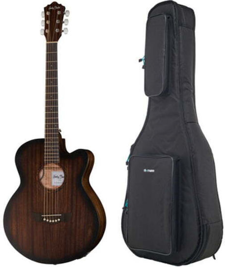 Harley Benton Semi-Acoustic Guitar Delta Blues MJCE Cutaway Bundle
