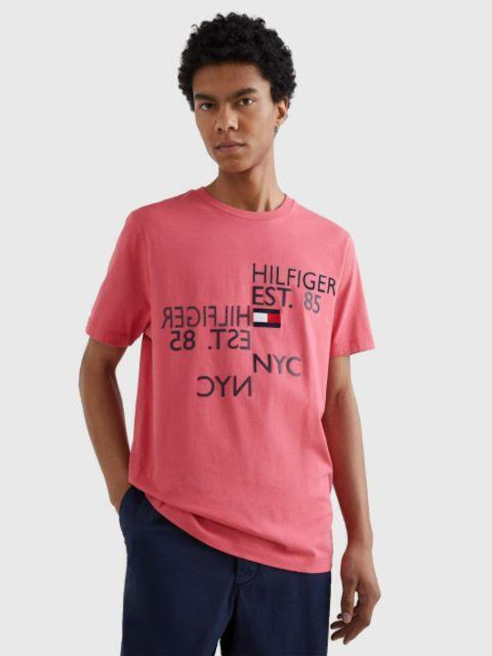 Στάμπα Ανδρικό MW0MW30037-XIX T-shirt Tommy Hilfiger Fruit με Deep Crimson