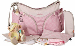 Okiedog Shoulder/Hand Diaper Bag Mondo Biscotti Pink 49x19x32cm.