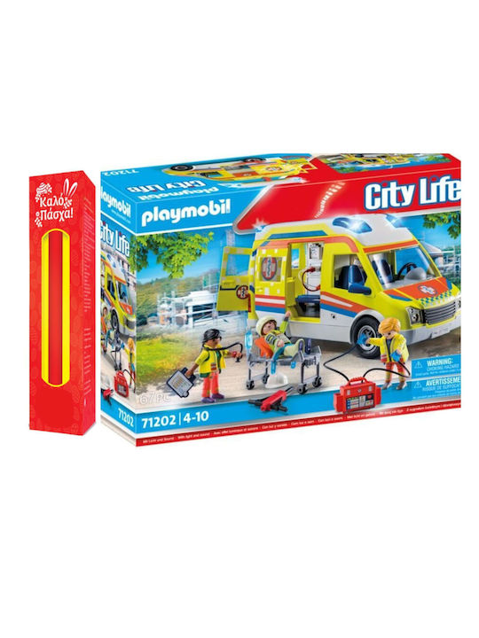 Великденска Свещ с Играчка City Life - Спешен Асансьор за 4+ Години Playmobil