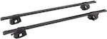 Steel 120cm Roof Bars Universal (with Roof Rack Legs and Lock) Black