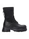 Amy 06 Leder Stiefeletten Damen Schwarz