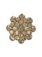 Artekko Διακοσμητικό Τοίχου Flower Χρυσό Πολυρητίνης 26x4x26cm
