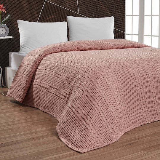 Beauty Home Κουβέρτα Πικέ Υπέρδιπλη 230x240εκ. Peach