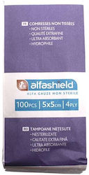 Alfashield Gauze Swabs 4 Ply Γάζες 5x5cm 100τμχ Alfashield Gauze Swabs 4 Ply Γάζες 5x5cm 100τμχ