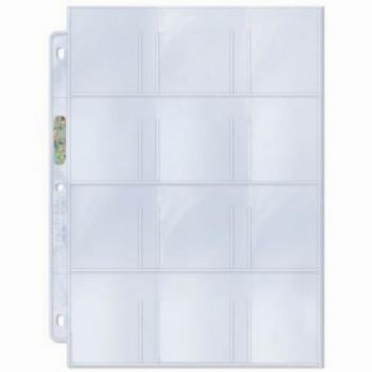 Ultra Pro 12-Pocket Page Platinum Card Pages 9-Pocket Standard Size Clear