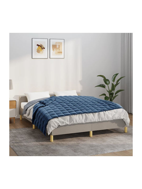 vidaXL Κουβέρτα Βαρύτητας Μονή 150x200εκ. Μπλε 350793