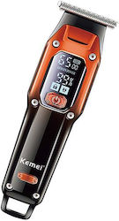 Kemei Professional Rechargeable Hair Clipper Orange KM-658