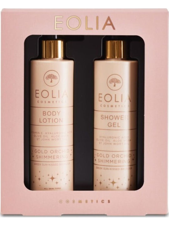 Eolia Cosmetics Gold Orchid Hautpflegeset für Feuchtigkeitsspendend & Reinigung Körperreinigung