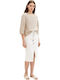 Tom Tailor Τζιν Midi Φούστα σε Λευκό χρώμα