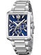 Festina Men's Watch 38mm Chronograph Battery with Silver Metal Bracelet