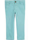 Kids' Chino Fabric Pants Turquoise