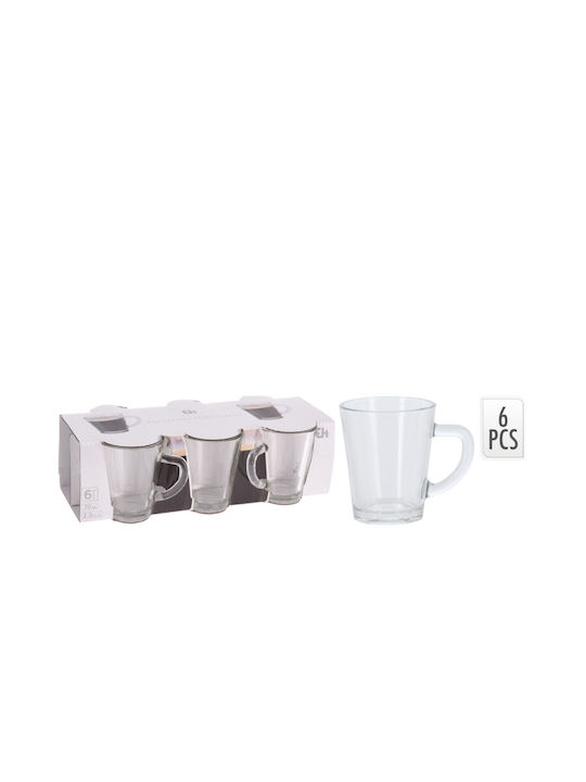 Excellent Houseware Комплект чаши Еспресо Стъклени Прозрачни 70мл YE5000230 6бр