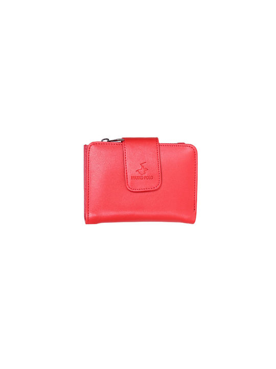 Wallet women's wallet made of leatherette red