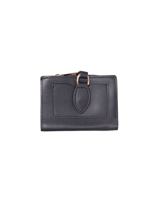 Brieftasche Damenbrieftasche aus Kunstleder schwarz
