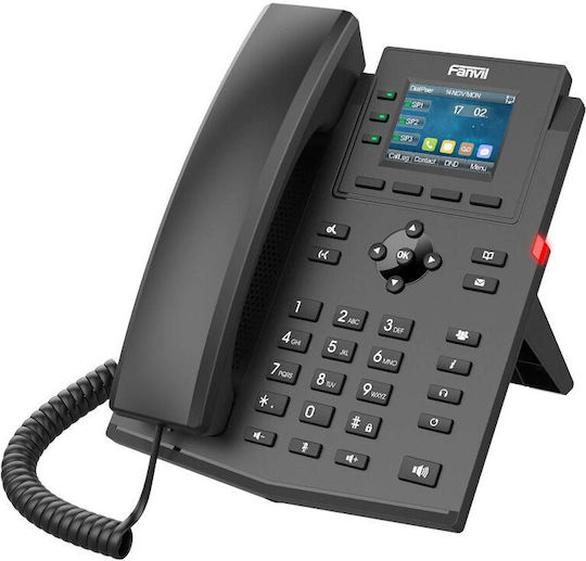 Fanvil X303G Ενσύρματο Τηλέφωνο IP 4 γραμμών Μαύρο