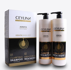 Ceylinn Professional Keratin Systems Hair Treatment Set with Keratin for Straightening 2pcs Ceylinn Professional Keratin Systems Hair Treatment Set with Keratin for Straightening 2pcs