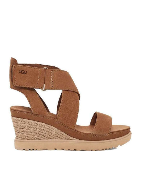 UGG 1139052 Women's Suede Ankle Strap Platforms...
