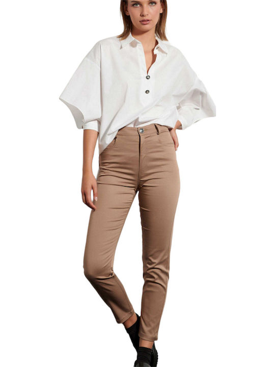 Bill Cost Women's Fabric Trousers Beige