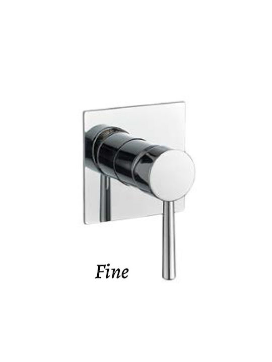 Interflex Fine Built-in Faucet Mixer for Shower Silver