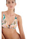 Blu4u Triangle Bikini Top with Adjustable Straps Multicolour Floral