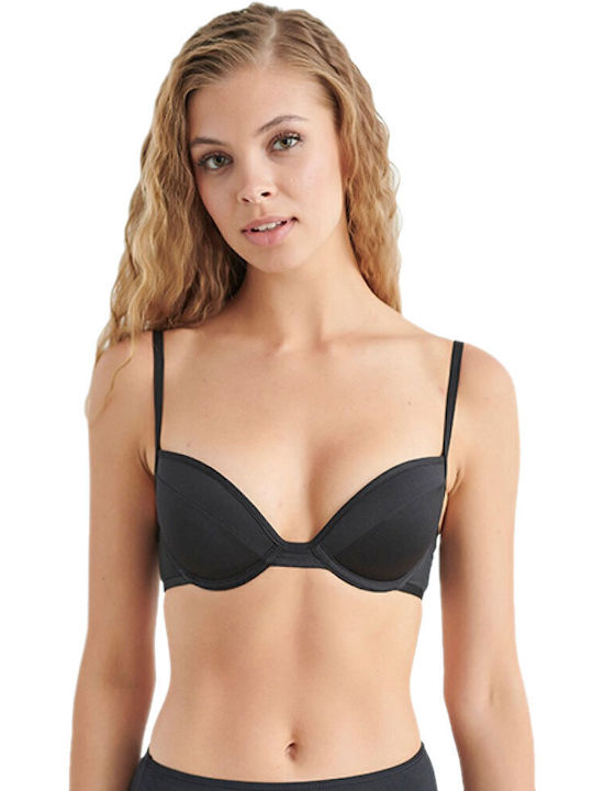 Blu4u Solids Bikini Top C Cup Black
