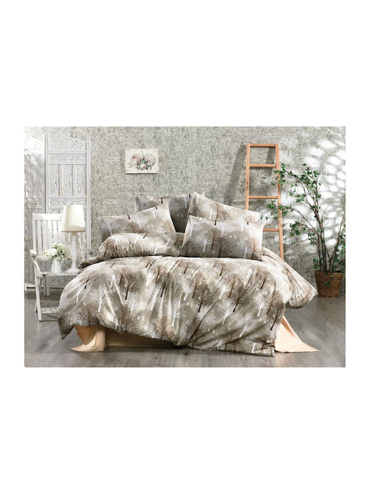 Dimcol Quilt Queen 220x240cm Forest 311 Beige