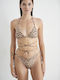Bikini Slip mit Schnürchen Beige