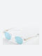 Common Sense Men's Sunglasses with Transparent Plastic Frame and Light Blue Lens CS004