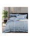 Beauty Home Сет с Калъфки за Възглавници Завивки Юбърдупло 220x240см Светлосин 12037ПМУД 3 Бройки